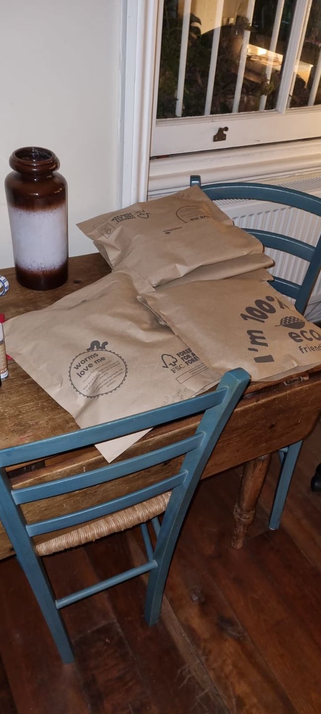 Customer photo review of Compostable Mailing Bags