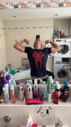 Customer photo review of 2099 Web Slinging Compression Shirt