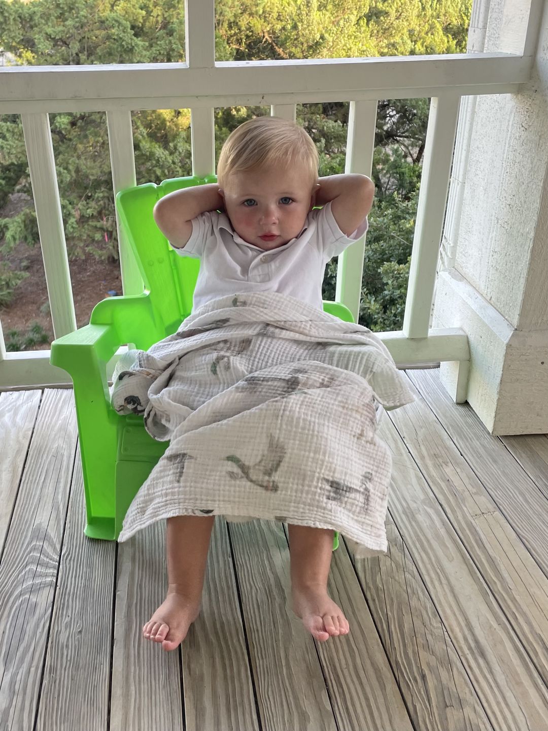 Customer photo review of Diving Ducks - Swaddle