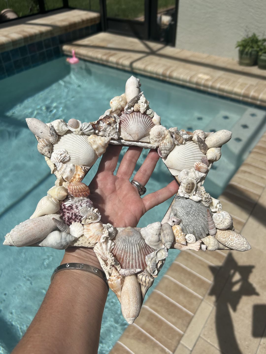 Customer photo review of Unfinished Wood Star of David Israel Shape - Hanukkah - Craft - up to 24" DIY