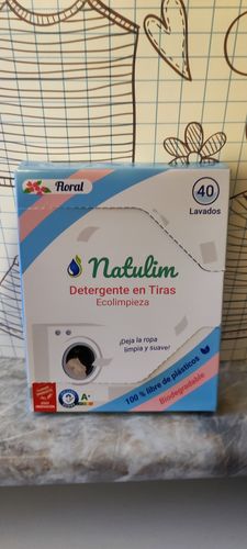 Customer photo review of Eco-Tiras de Detergente 40 lavados Natulim