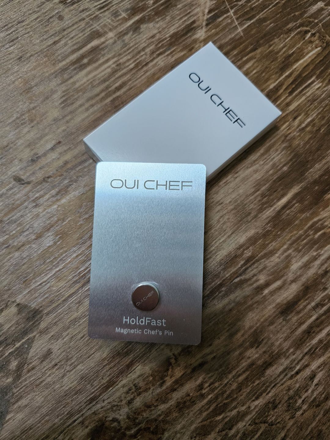 Customer photo review of HoldFast Magnetic Chef's Pin