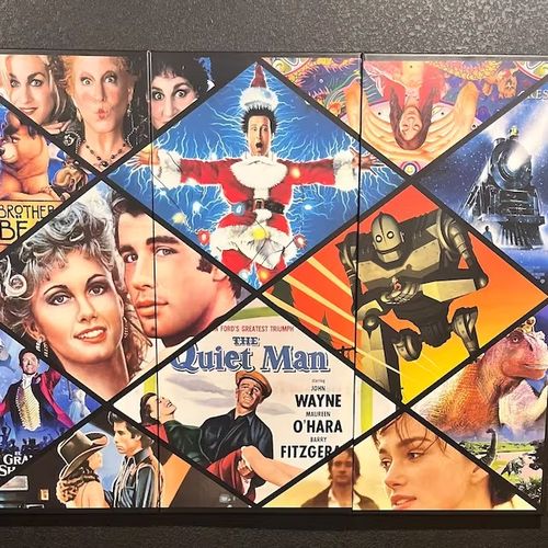 Customer photo review of Movie Collage Wall Art Framed, Classic Movie Or TV Show Canvas Poster, Customize Any Image/ Home Decor 5 Panel Prints