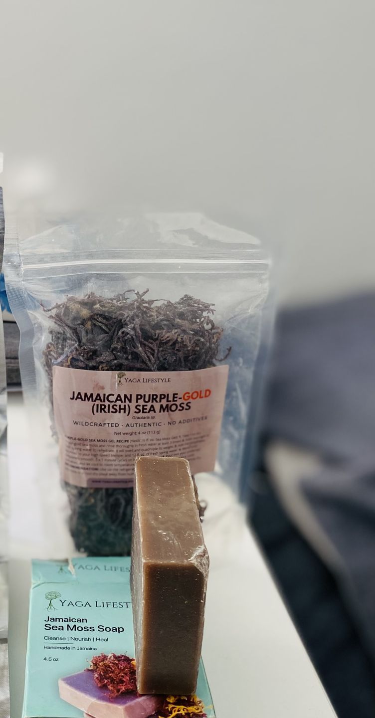 Customer photo review of Purple Sea Moss Soap (Handmade, Vegan) With Wildcrafted Jamaican Purple Sea Moss