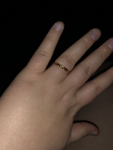 Customer photo review of Braided Ring - Gold