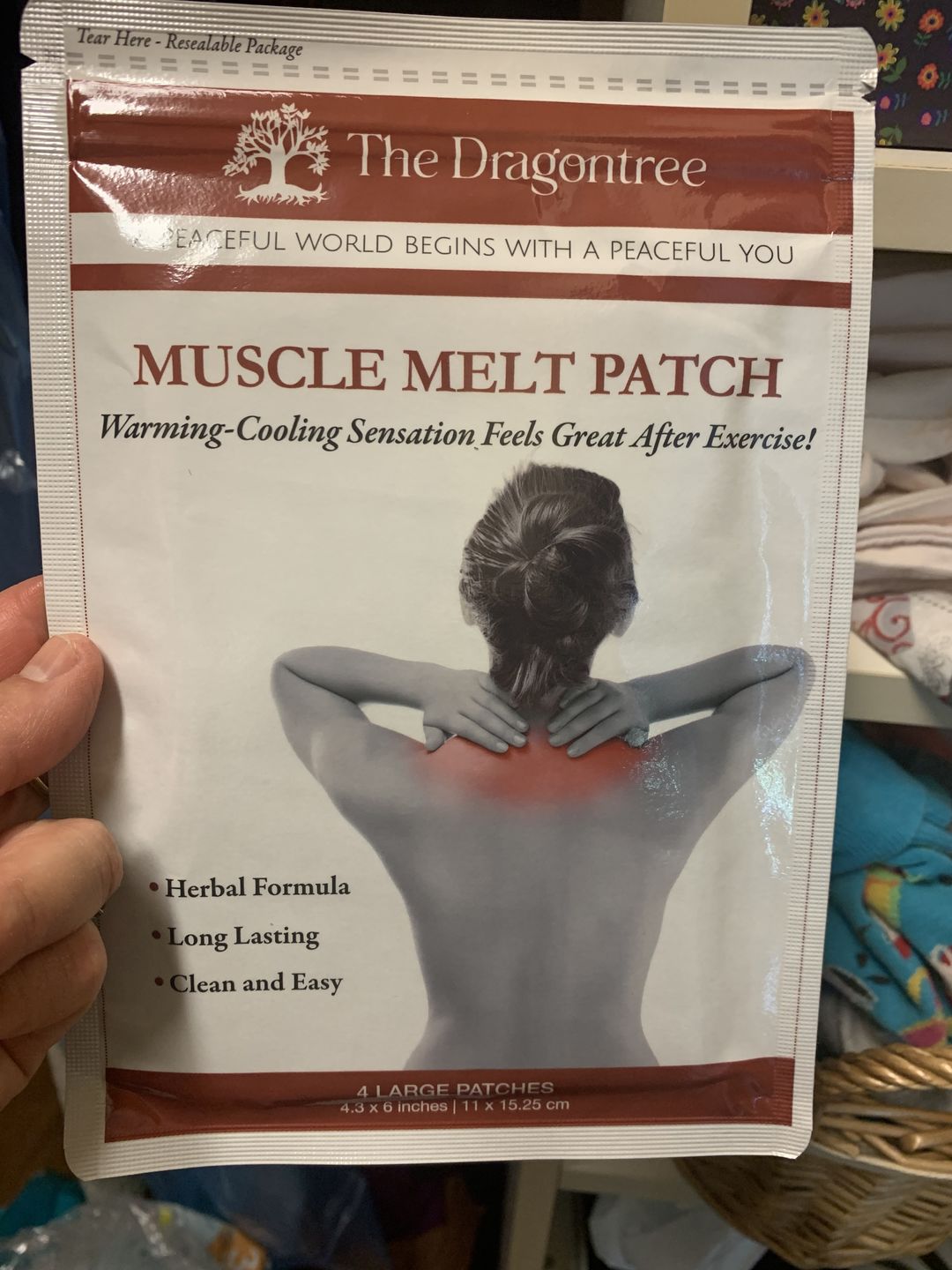 Customer photo review of Muscle Melt Patch