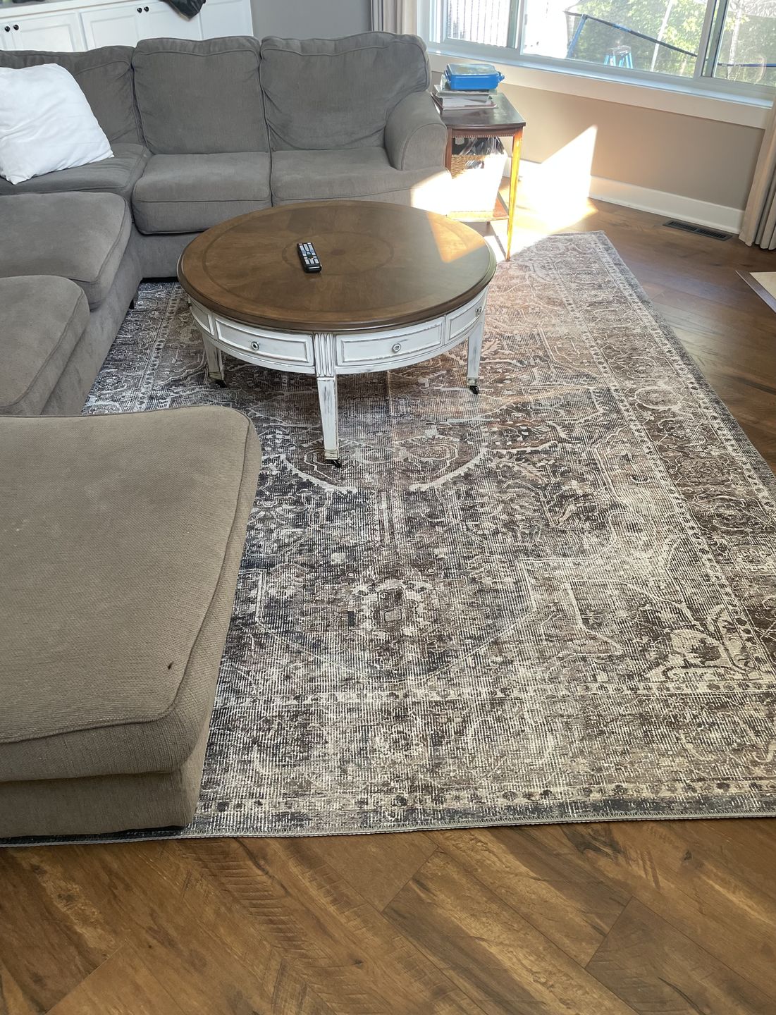 Customer photo review of Distressed Vintage Kendra Ash Area Rug
