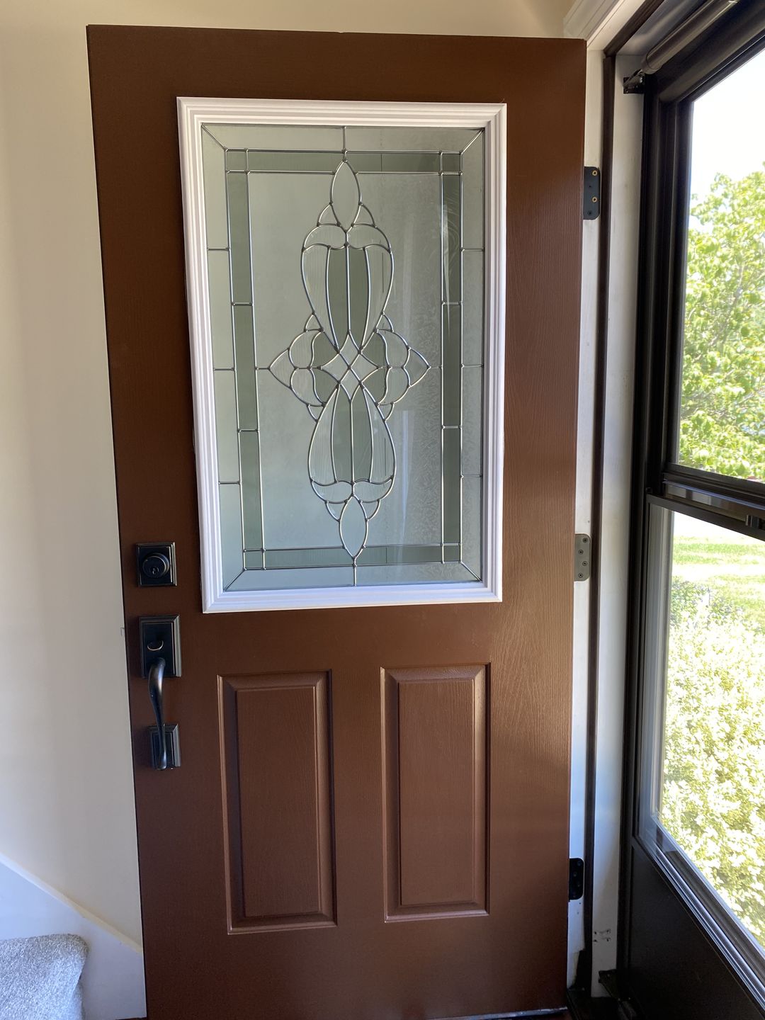 Customer photo review of Wexford Glass and Frame Kit (Half Lite 24" x 38" Frame Size)