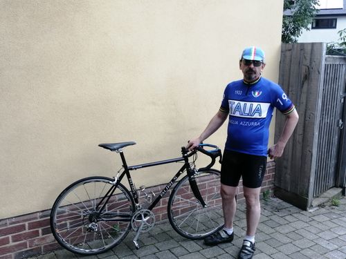 Customer photo review of Maglia Azzurra Italia Retro Short sleeves Jersey