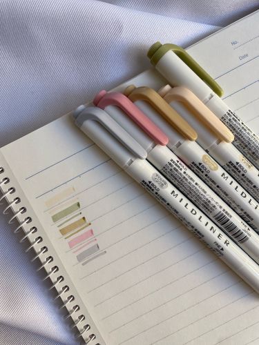 Customer photo review of Zebra Mildliner Double Sided Highlighters - Mild Natural