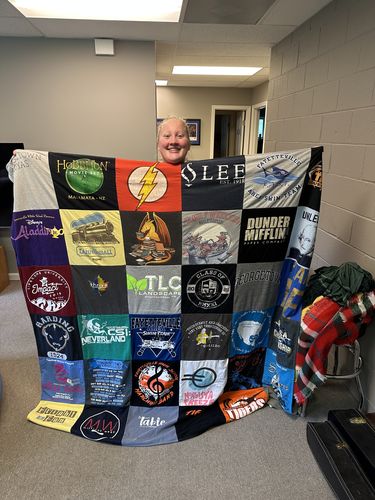 T-shirt quilt from lee university by Laura from TN