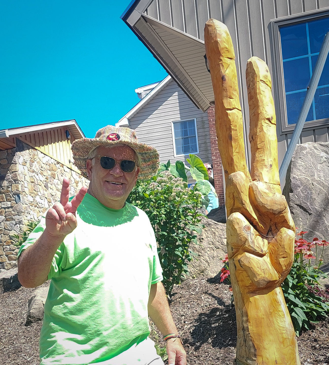 Customer photo review of Rainbow Woven Hemp Hat