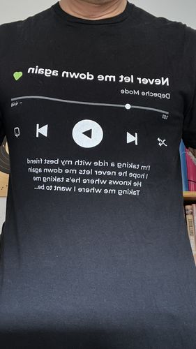 Customer photo review of Your Favorite Song T-Shirt Music Player