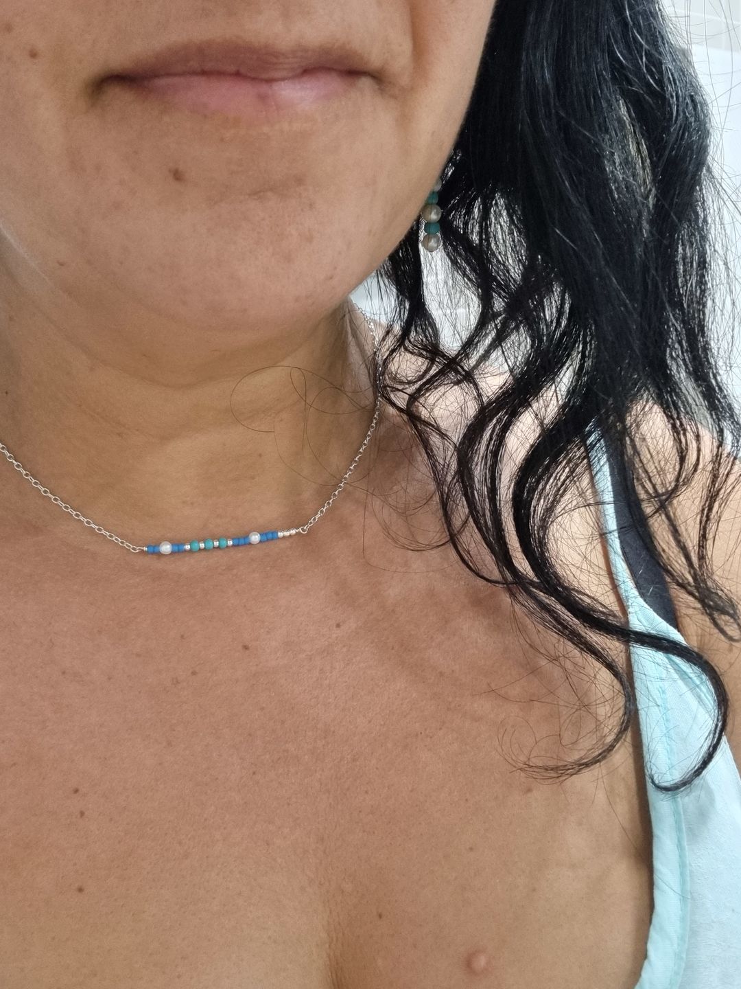 Customer photo review of Giselle Necklace - Ocean