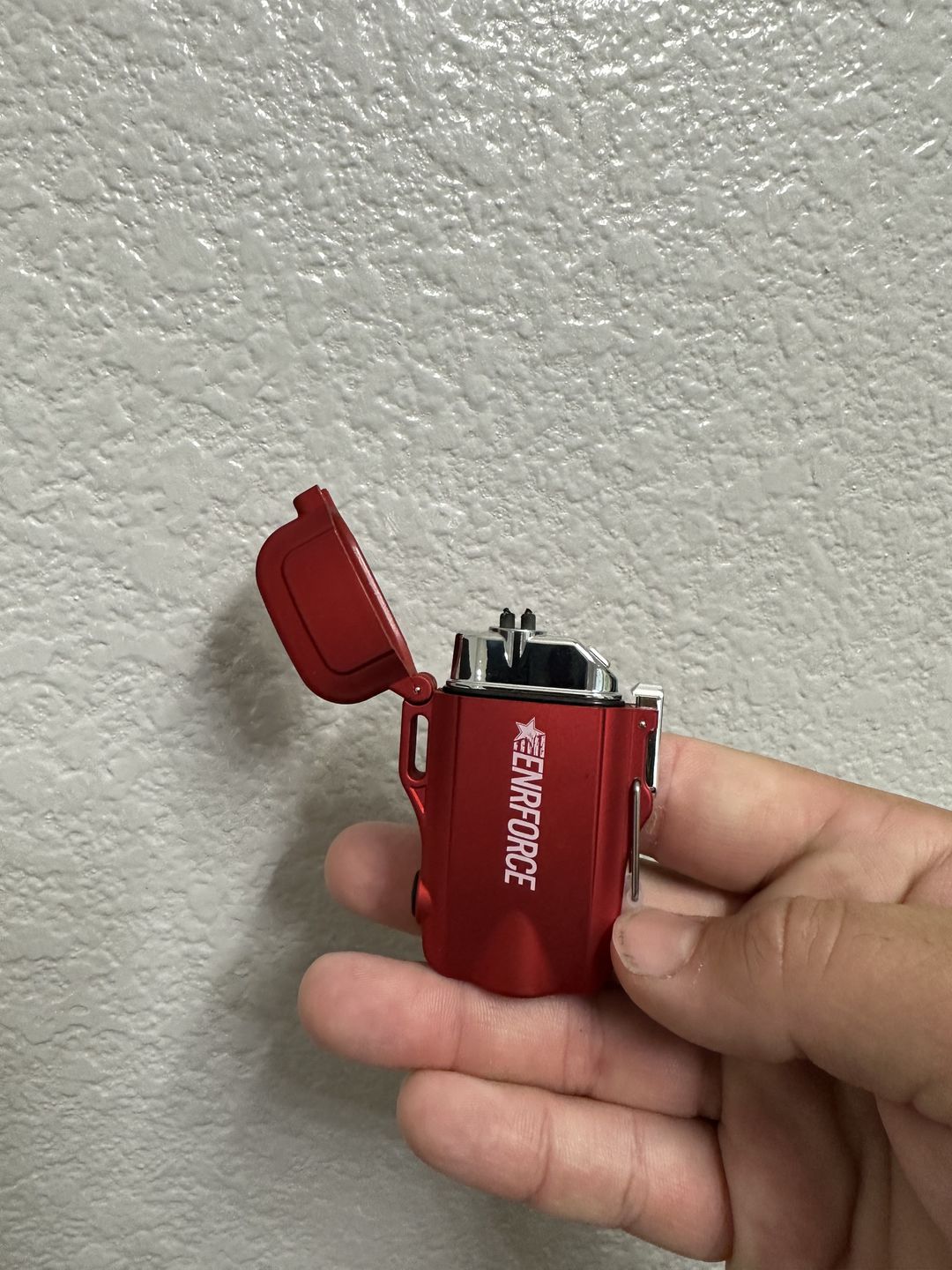 Customer photo review of Metallic Red Arc Lighter