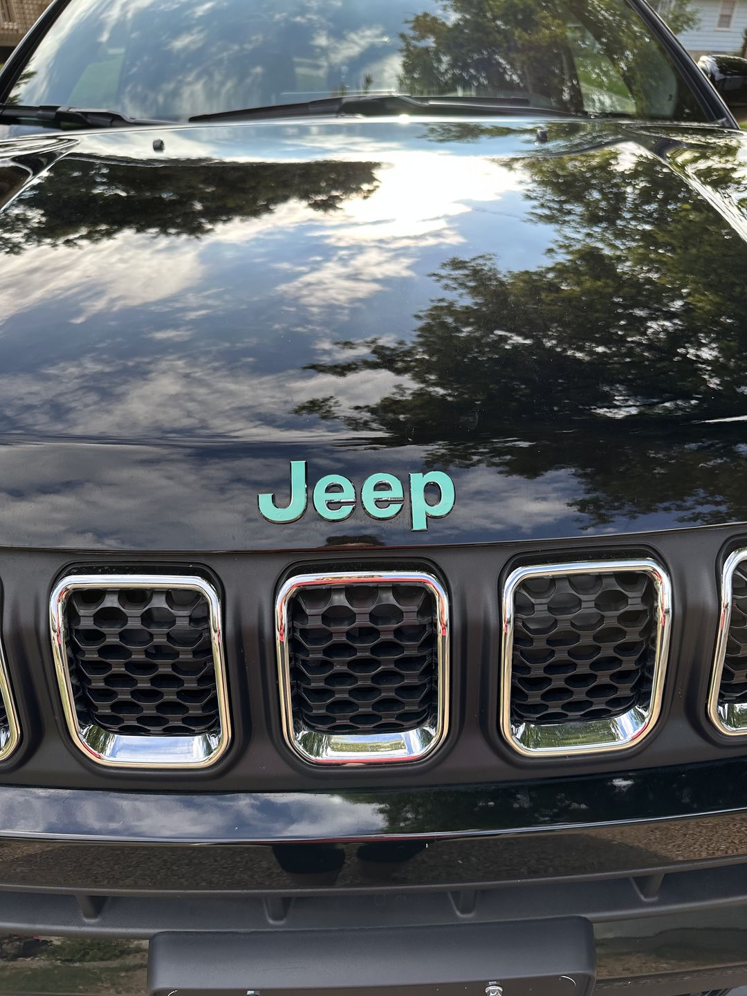 Customer photo review of JEEP Emblem Overlay Decals – Solid Colors | Fits 2014+ Jeep Compass