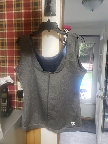 Customer photo review of Women's Zipper Heat Trapping Sweat Vest