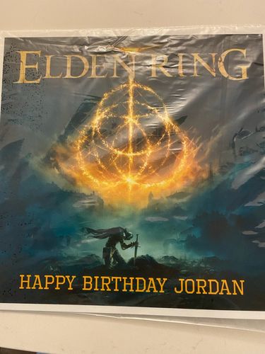 Customer photo review of 25cm x 25cm Square Custom Edible Icing Image