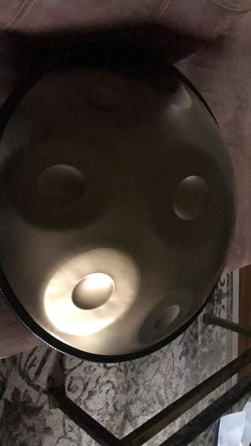 Customer photo review of Cosmos Handpan Pure Golden 9/10/12 Notes D Minor Scale Hangdrum with gift set
