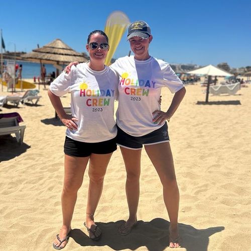 Customer photo review of Holiday Crew 2023 Multi Family Matching White T-Shirts