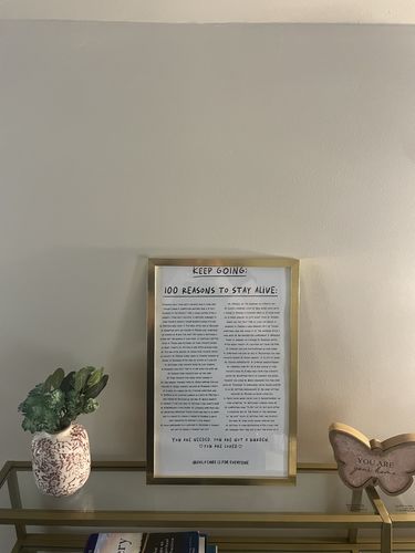 Customer photo review of 100 Reasons To Stay Alive; You Are Needed, You Are Not A Burden, You Are Loved