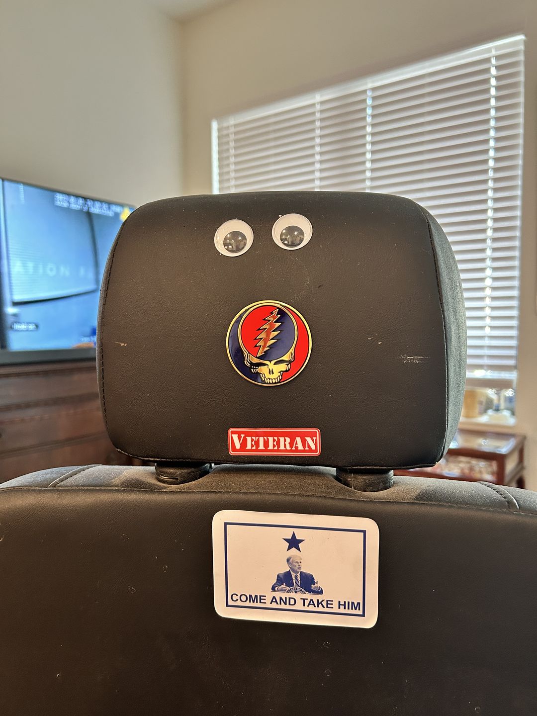 Customer photo review of Grateful Dead Metal Finish Steal Your Face Bumper Sticker