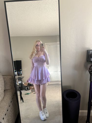 Customer photo review of Mimi Playsuit (PURPLE)