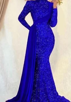 Customer photo review of Royal Blue Sequin on  Velvet