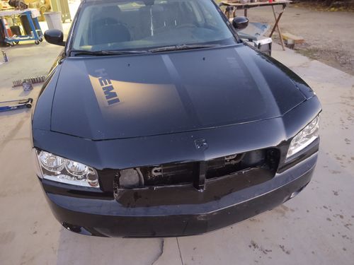 Customer photo review of HEMI style hood stripes pre-cut decal set for Dodge Charger 2006-2010