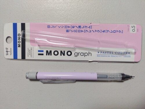 Customer photo review of Tombow Mono Graph Pastel Shaker Mechanical Pencil