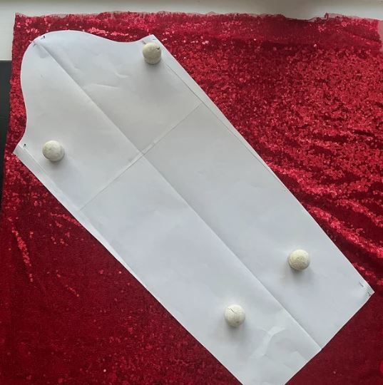 Customer photo review of Red Sequin on Velvet