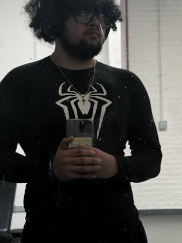 Customer photo review of Web Slinging Compression Shirt
