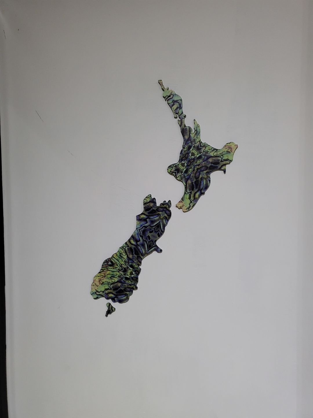 Customer photo review of NZ Paua Map Wall Art