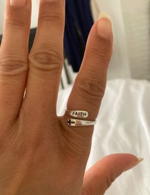 Customer photo review of "FAITH & CROSS" Ring in 925 Sterling Silver