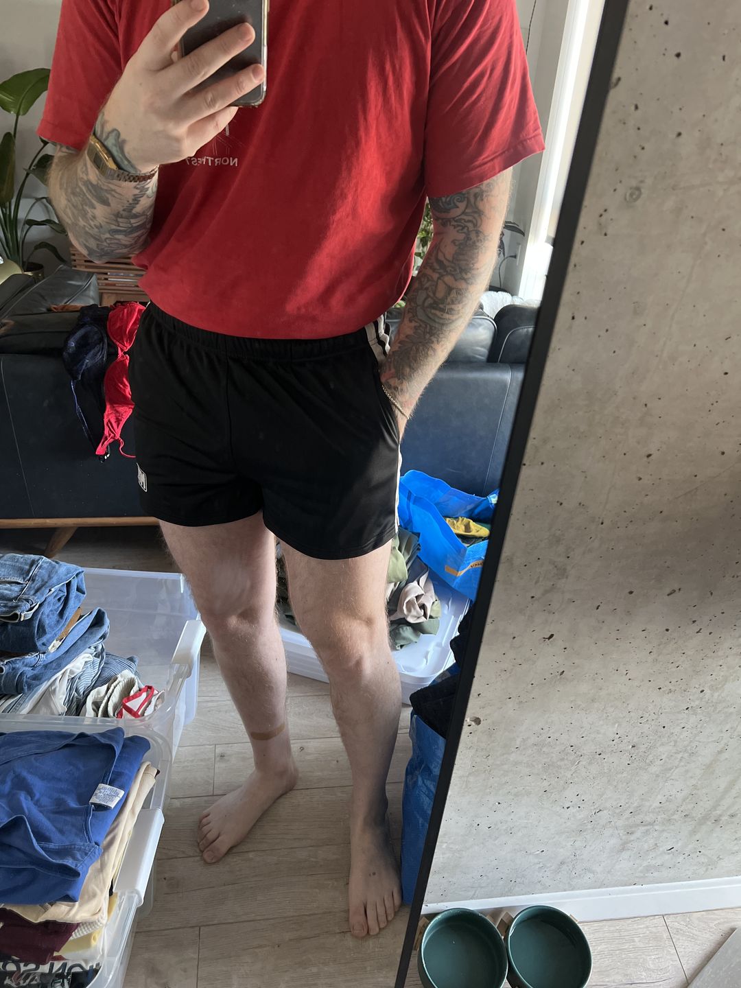 Customer photo review of Tracksuit Style Black Shorts