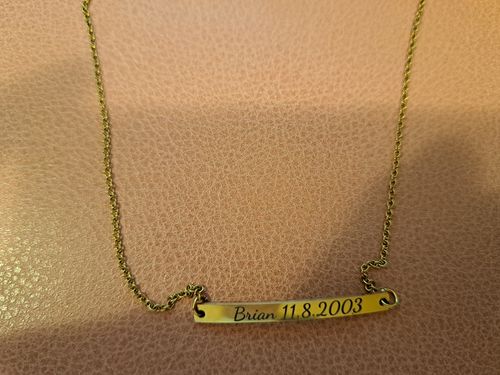 Customer photo review of Ogrlica: Plate