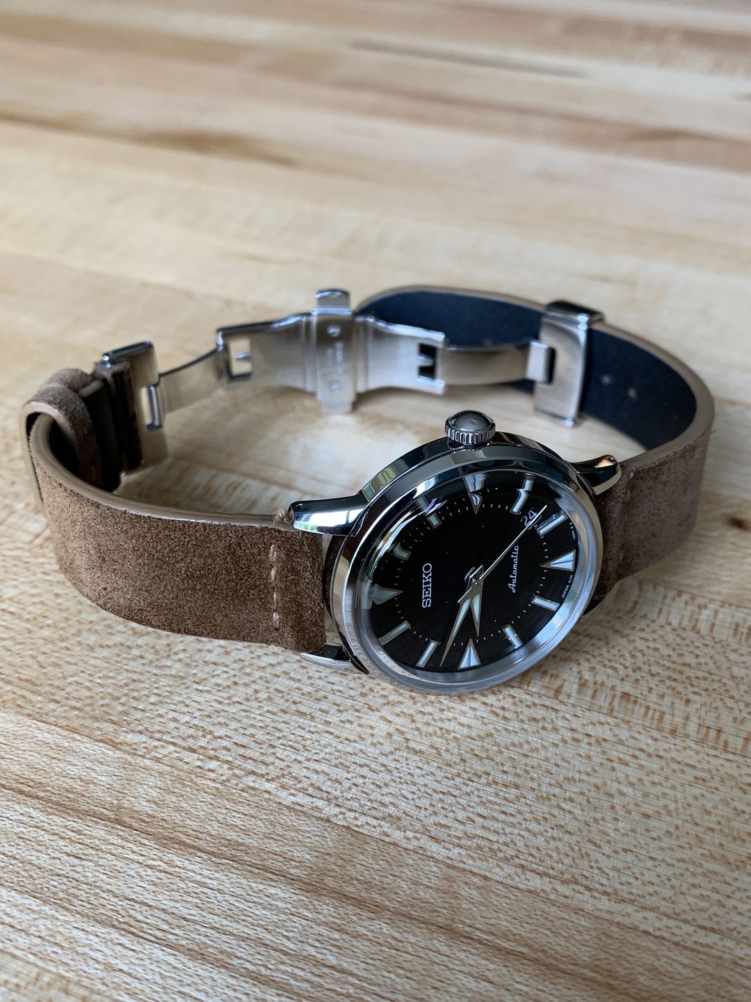 Customer photo review of Cigar Brown Suede