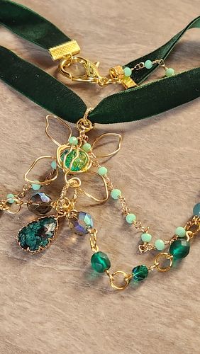 Customer photo review of Blue Apatite Faceted Natural Stone Teardrop Charm - Brass Drop Pendant - Gold Tone Plated Brass – Jewelry Supplies - 23.1x13.9x5.6mm–NS1636J