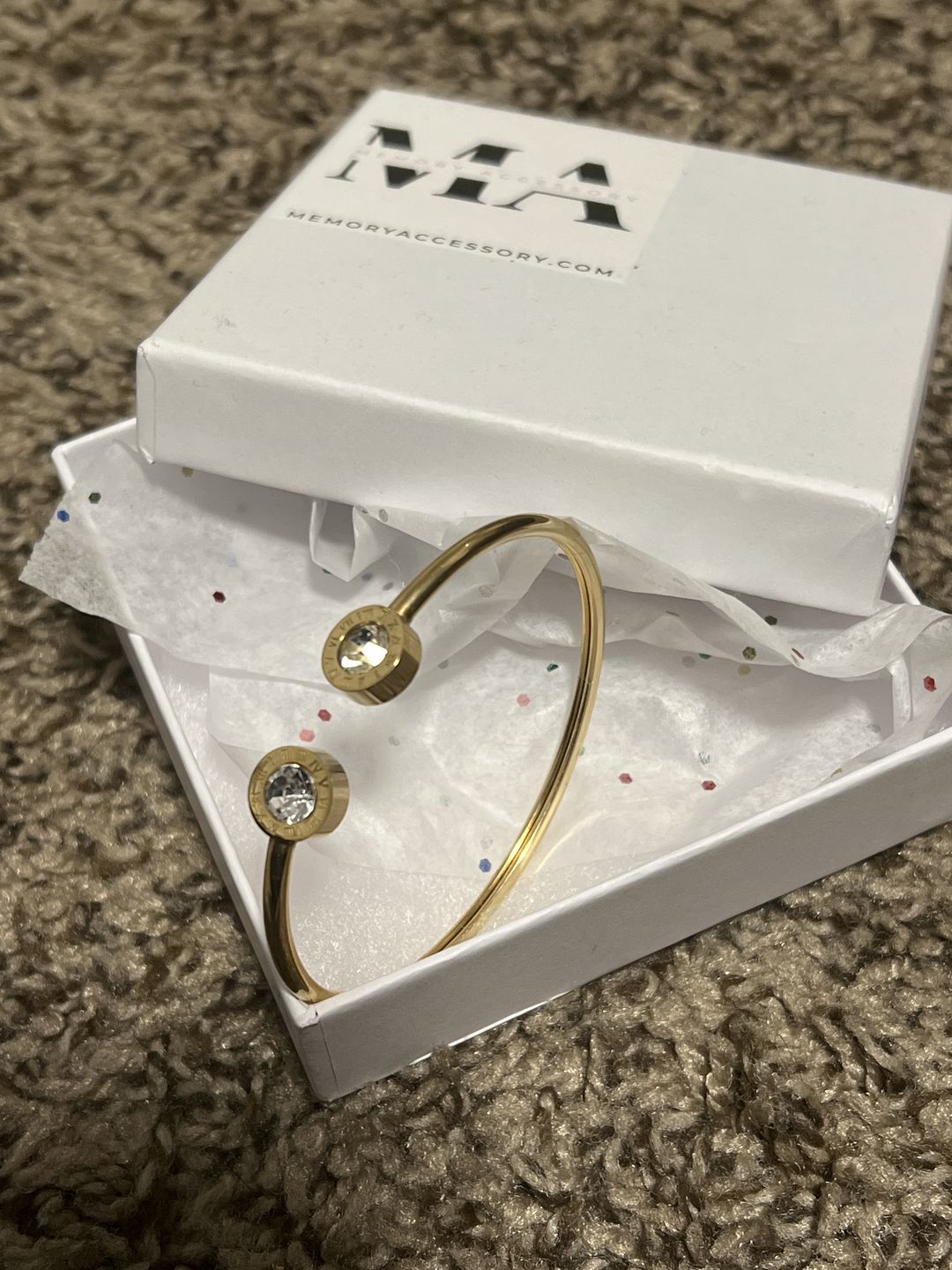 Customer photo review of Roman Letters Bracelet
