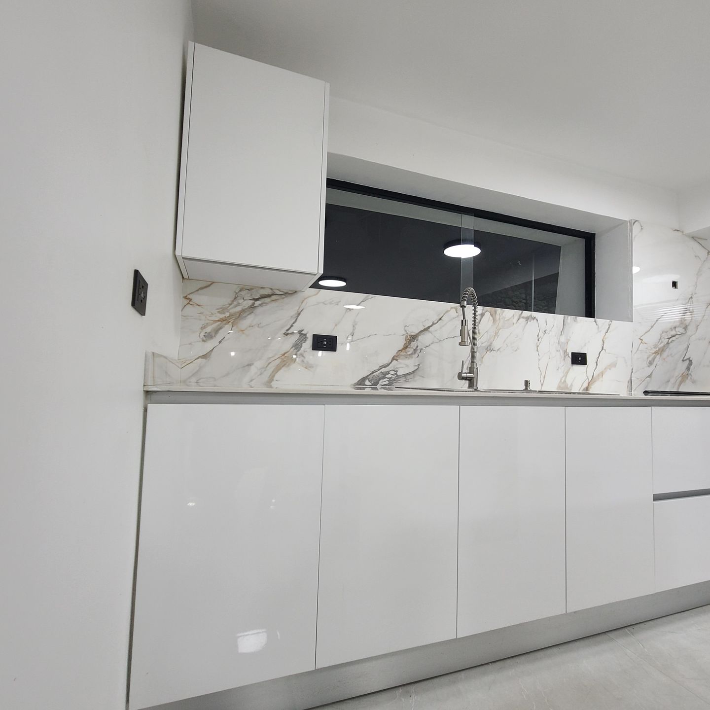 Customer photo review of Emperor Carrara Marble Wall Panel 96" X 48"