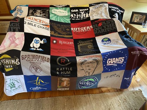 T-shirt quilt featuring giants by Michael from NJ