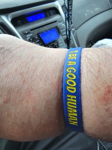 Customer photo review of Be A Good Human Wristband 10PK