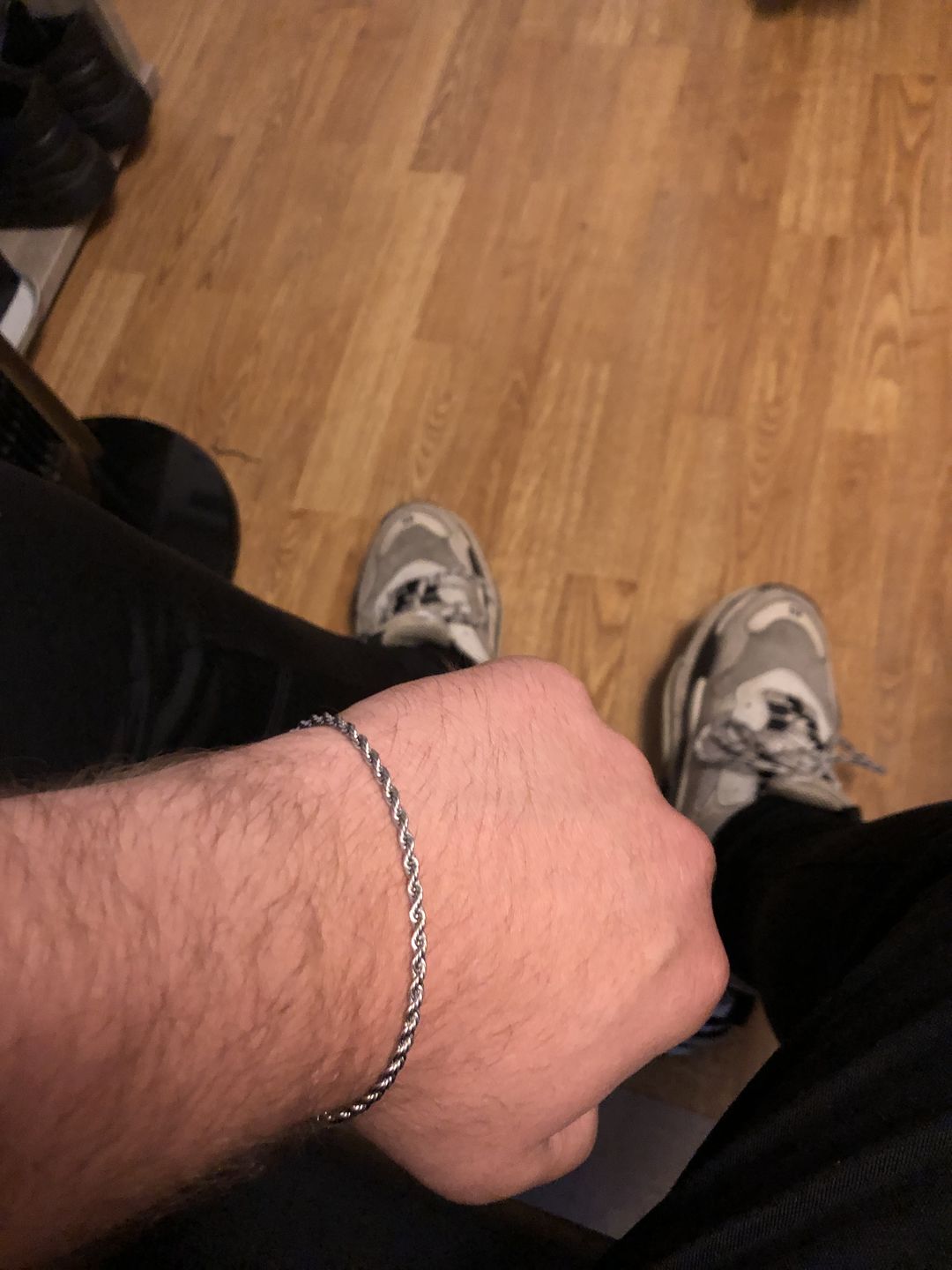 Customer photo review of CLEAN ROPE BRACELET. - 3MM WHITE GOLD