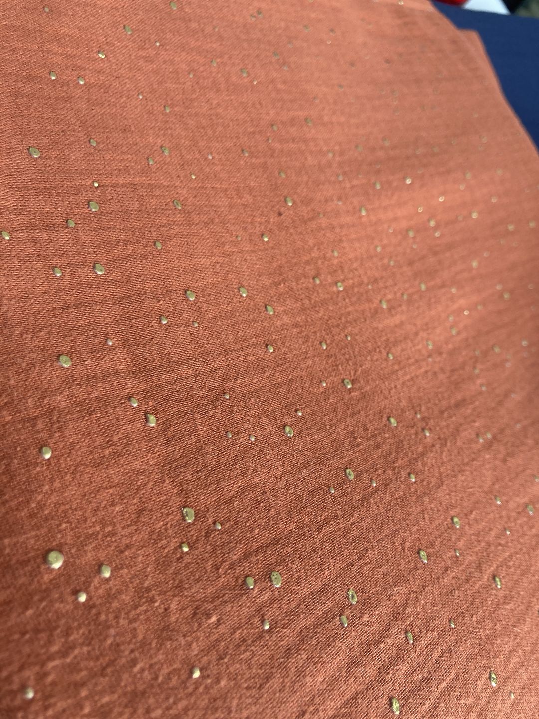 Customer photo review of Gold Speckled Double Gauze Fabric