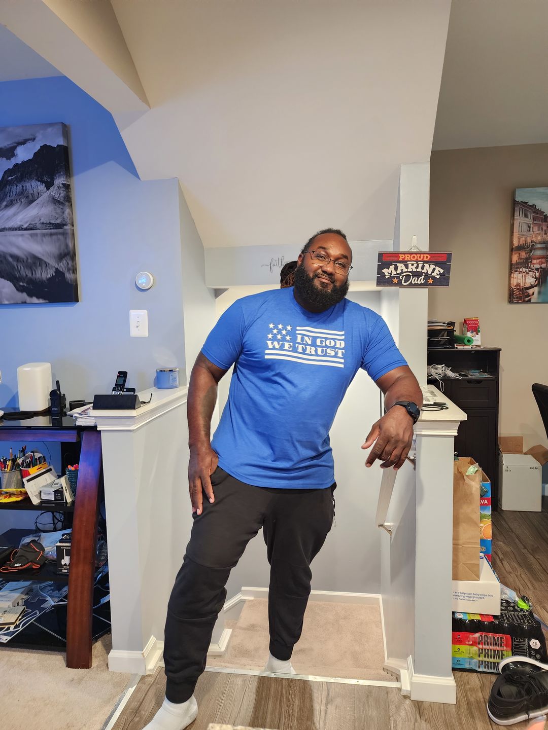 Customer photo review of In God We Trust Tee