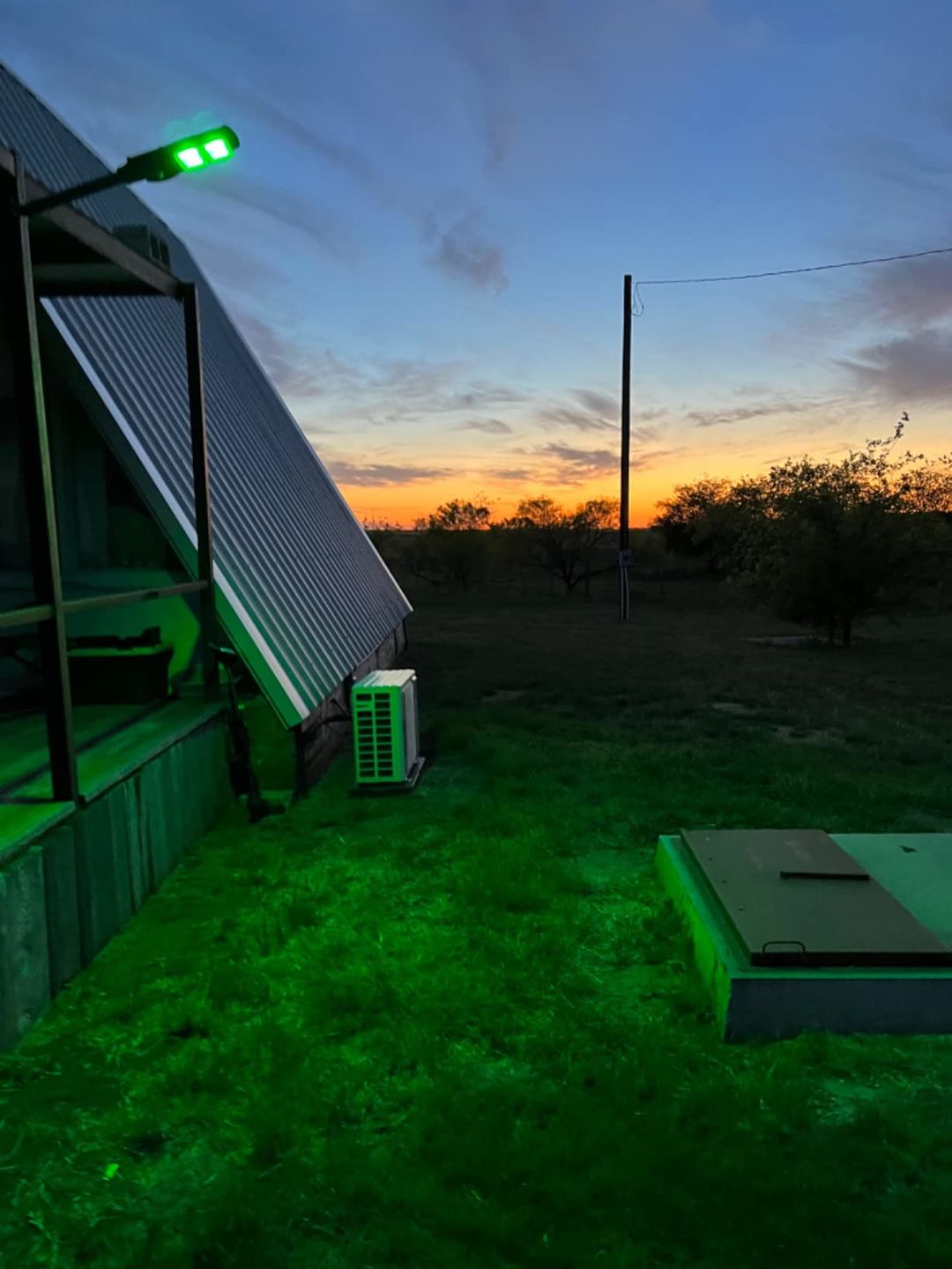 Customer photo review of Solar Green Light for Hunting Hogs Deer,Fish light -15,000lumens