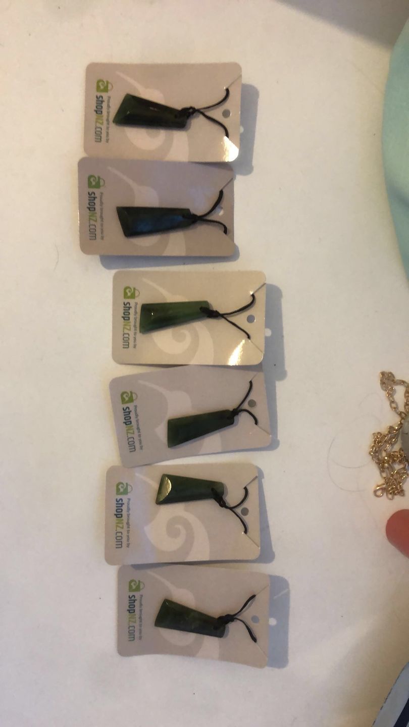 Customer photo review of NZ Greenstone Toki Pounamu Necklace