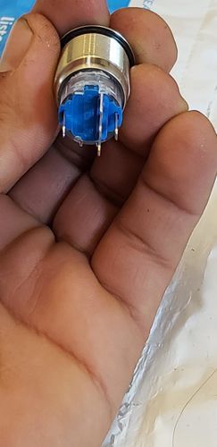 Customer photo review of 19mm Latching Push Button Switch LED Stainless Steel