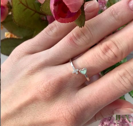 Customer photo review of "FAITH LOVE HOPE" Ring in Opal & 925 Sterling Silver