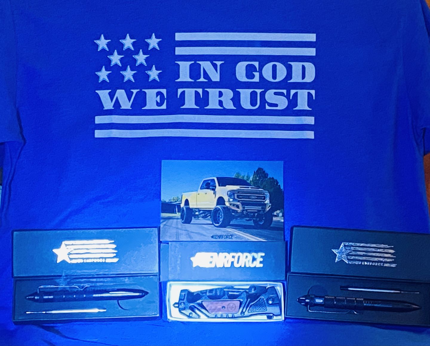 Customer photo review of In God We Trust Tee